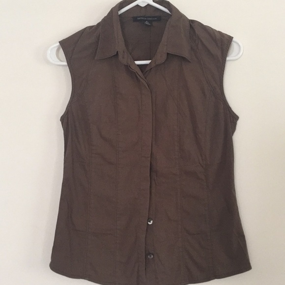 Kenneth Cole sleeveless button up - Picture 1 of 2
